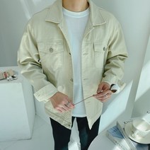 오버핏 워싱 면 트러커 자켓(SSS)