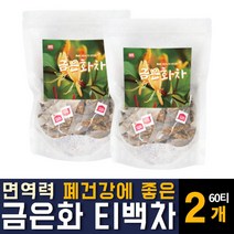 금은화차 인동초꽃 인동덩쿨 인동덩굴 줄기차 먹는법 NK세포 활성화 면역력 증가 효능 추천, 60티백 2개