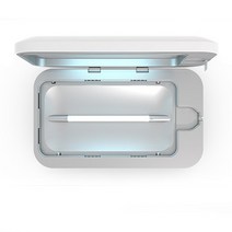 폰솝 360°전방향 99.99% 스마트폰 UV-C 자외선 살균기, 화이트