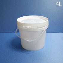 제일안전용품 4L 백색 P고리 바케스 벌크통 사료통 들통 밀폐용기 페일용기