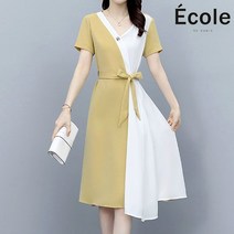 에꼴드파리 매그 배색 원피스 F25WOB010Z