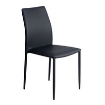 오피스엔홈 모네 식탁의자 카페의자 고급 PU 가죽 심플한의자, 블랙