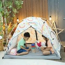울프라운치 4in1 플레이 키즈 어린이 텐트 하우스, 레인보우