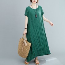 [에이주미] 코비아 내츄럴 플리츠 원피스