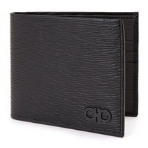 페라가모 더블 간치니 66 A063 NERO 0733308 남자 반지갑