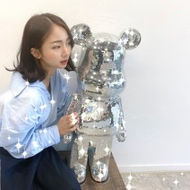 코이블랑 명품 베어브릭 대형 피규어 저금통 모음, 레터링화이트