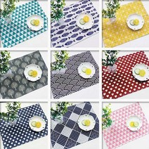 북유럽풍 코튼 린넨 냅킨 티 타월 플레이스 매트 식탁보 인테리어 활영 소품 13종, 30번-베이지나무