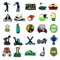 [스틱스] 골프 필드 우승 컵 공 라운딩 홀인원 장식 파츠 악세사리 실내화 신발꾸미기 데코덴