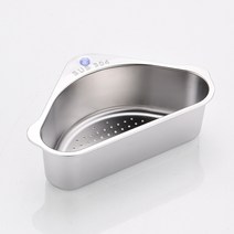 삼각형 배수 랙 주방 싱크 남은 빨판 세척 그릇 스테인레스 스틸 삼각형 배수 랙 주방 가제 도구, sliver 01