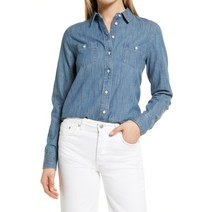 노드스트롬 NORDSTROM 코튼 샴브레이 버튼업 셔츠