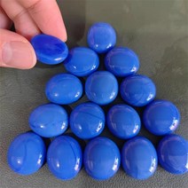 100g/3.52oz (약. 편원 구슬 유리 모자이크 타일 20-30 개 다채로운 원형 모자이크 만들기 재료 다직경 DIY 공예 타일, 100g-3.52oz, Non-Trans Blue