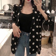 대박난박양 도트 쉬폰 자켓