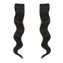 가발매니아 히피펌 50cm 부분2피스 좌우대칭 2set(제디원사), 내츄럴블랙