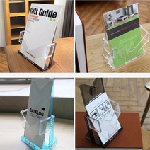 잡지렉 홍보물 비치대 전단지 게시대 잡지대 화장실 잡지꽂이 벽걸이 스탠드 A4 A5 A6, 제품선택, A4-투명
