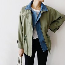 샐리 샐리 데님배색야상점퍼_I3A-IJP017