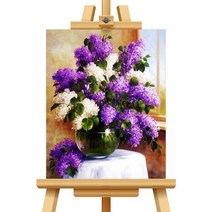 DIY 잇치치 캔버스형 보석십자수 비즈 큐빅 비즈 40X50 50X40, 06.40x50-보라빛향수(TOM-V072)