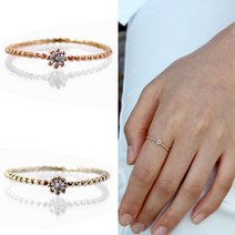 4월 큐빅 탄생 원 보 석 순 은 수공예 반지 주문 제작 약지 검지 중지 러브 가이드 링