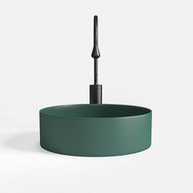 탑볼 카운터 세면대 세면볼 간이 건식 미니 원형 세라믹 욕실 카페, (블랙 400mm)