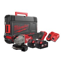 밀워키 신제품 4인치 속도조절 앵글그라인더 M18 FSAGV100XB-502X 풀세트 배터리2팩 (8월3주출시예정), 1개