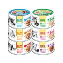 아이시아AIXIA) 먀우먀우 토비키리 캔 60g x 24입 박스, 가다랑어 참치 (MT-4)