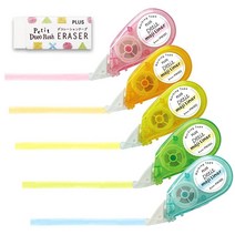 Plus 마킹 테이프 쁘띠 모지 라이너 소프트 터치 모든 5가지 색상 세트 + 지우개 [관부가세 포함] 616036