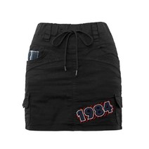 여성 여름 치마 자수 패치 골프웨어 밴딩 면스판 스커트 히든팬츠 4컬러 택1