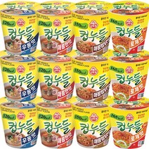 메리박스 컵라면 4종세트 오뚜기 컵누들 혼합맛 12개(매콤한맛3+우동맛3+매콤찜닭3+로제맛3), 1세트