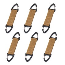 카라비너 캠핑용품걸이 삼각버클 키체인 배낭버클, 베이지, 6개입