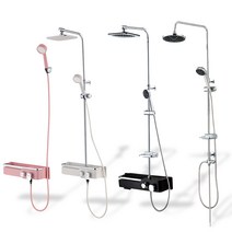 국산 무타공 해바라기샤워기 해바라기수전 샤워수전 욕조수전 욕실수전 헤나무타공 튜브샤워줄 크림, 해바라기 화이트