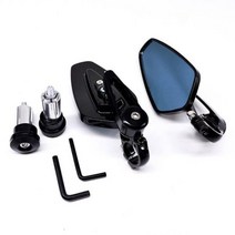 오토바이 미러 78 22mm 핸들 바 엔드 사이드 백미러 혼다 CB 400 PCX 125 야마하 YZF R1 R3 YBR 150 가와사키 Z800133311, Blue Mirror