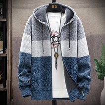 위위브렌 남성용 가을겨울 두께감 지퍼 가디건