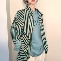 대박난박양 캔디 스트라이프 박시 셔츠