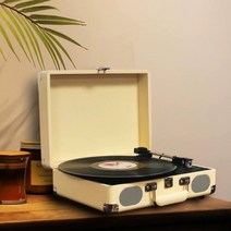 블루투스 턴테이블 스피커 바늘 레트로 LP 레코드 플레이어 레코드판 인테리어 소품 오디오, 플러그인, 레드