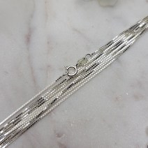 박스 체인 0.8t 실버 목걸이 줄 / 41cm / 45cm (Silver 925) / 실버부자재 올스샵