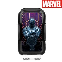 마블 무선 고속충전 차량용 핸드폰 거치대 15W 블랙팬서