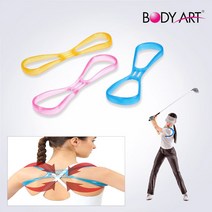 스포리지 골프 몸통스윙 젤리밴드 골프스윙만들기 골프스윙교정 골프자세 백스윙 골프자세만들기, 핑크(약)