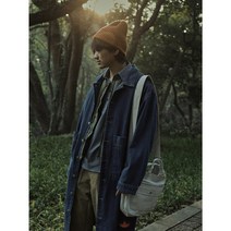 코튼 빅사이즈 하프 오버핏 프렌치코트 여자 로우클래식 세트 롱기장 끈정리 코디