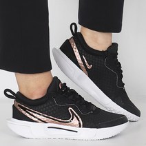나이키 우먼스 매쉬 쿠셔닝 테니스화 W ZOOM COURT PRO HC 블랙메탈릭