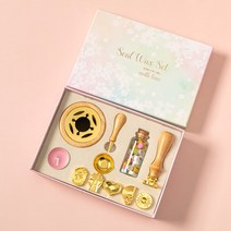 빈티지 왁스 스탬프 세트 10 개/상자 가열 용광로 스푼 비즈 키트 결혼식 초대장 씰링 스탬핑 용융 DIY 공, 04 4