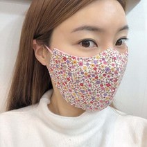 로미언니 시원한 여름 안감매쉬 꽃 면마스크