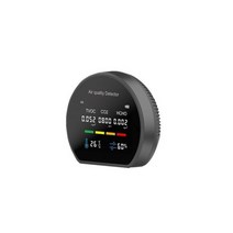 5 in 1 디지털 온도 습도 측정기 HCHO 감지기 이산화탄소 TVOC 검출기 대기 질 모니터 CO2 센서 청정기 co2, Black