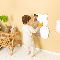 아가드 베베 얼굴 벽걸이 아크릴 거울 1입 안전 아기 거울, 베베 아크릴 거울 얼굴