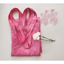 메이크 빅 샤틴 실크 에코백 반짝이 유니크 숄더백 데일리백 미니 샤인 에코 핑크