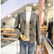 에이비에프지 ab.f.z 일자핏 포켓자수 모직 숏자켓 AFW4QJ03J