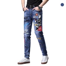 비보뉴 남성 긴바지 페인팅스판 데님팬츠 jeans
