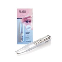 Sensica Lumi Tweezers – 남성용 및 여성용 조명이 있는 정밀 핀셋. 전문적인 트위징 경험을 위한 끝이 있는 비스듬한 팁 [눈썹 코 입술 제모] LED 라이트