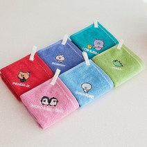 NEW 카카오프렌즈 니니즈 주방 핸드 타올 미니 타월 2407타올 고리 수건 어린이집 손타올 귀여운 카카오 캐릭터 50g 1매, 앙몬드-하늘(SkyBlue), 1개