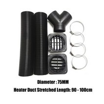 차량용 75mm 히터 덕트 Y 브랜치 커넥터 파이프 덕트 베바스토 에버스패커 프로펙스 주차 디젤 히터용 따뜻한 공기 배출구, CHINA, Type 5