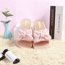여름 햇살꽃 샌들 여가집 밖 집 국화 일자 샌들, -8 나비 핑크