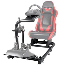 Dardoo 게이밍 시뮬레이터 데크와 합금 스틸레이터 핸들 홀더는 로지텍 G25 G27 G29 G920 G923 Fanatec Thrustmaster T300RS TXRWBase for PS4 Xbox PC 지원 시트 페달은 포함되어 있지 않습니다.